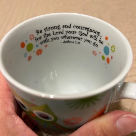 Divinity Owl Coffee Mug with scripture inside - Picture 3 of 5